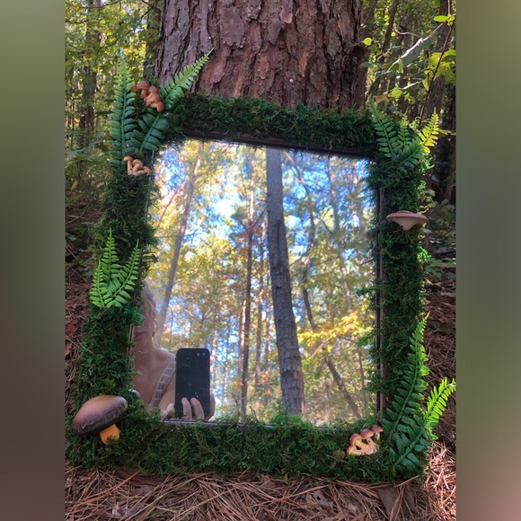 Fairy Moss Mushroom Mirror